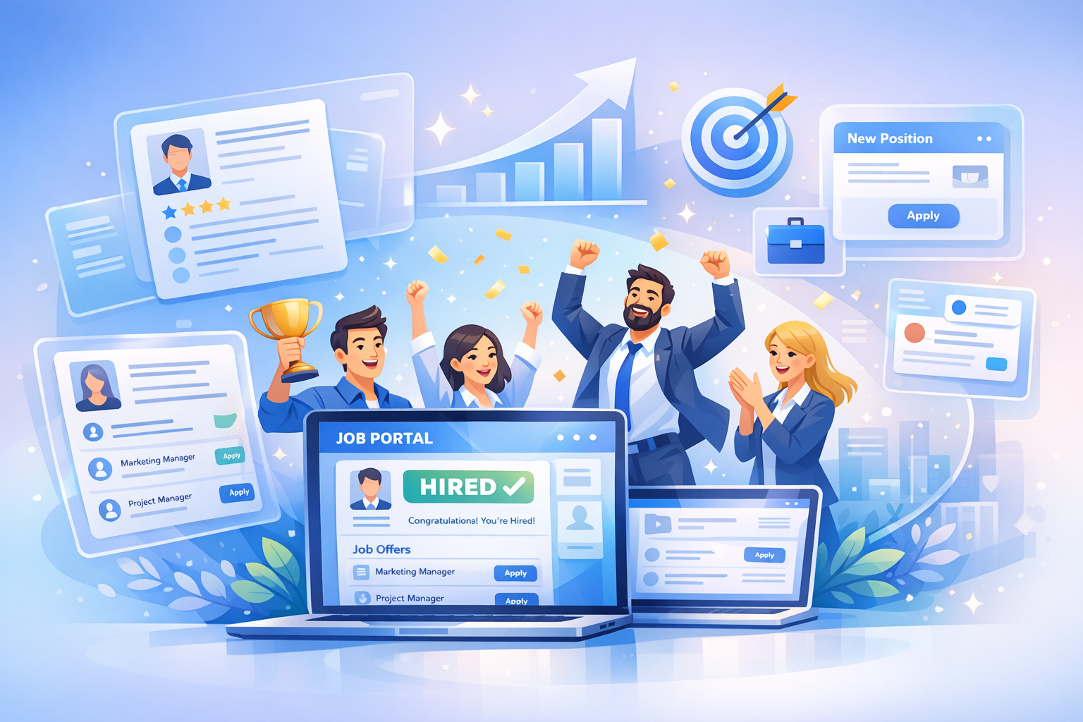 Employer hiring illustration